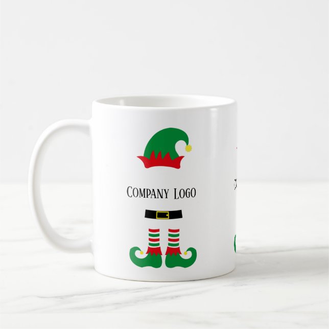 Caneca De Café Mug Elf de Natal Personalizado (Esquerda)
