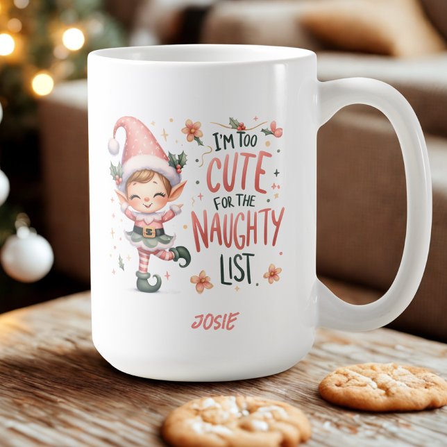 Caneca De Café Mug Elf de Natal Personalizado (Criador carregado)