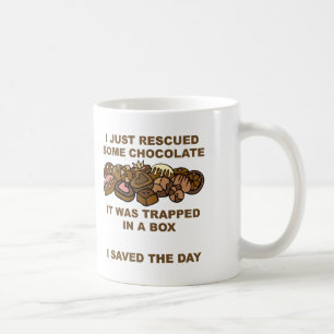 Caneca De Café Mug Engraçado de Chocolate Resgatado