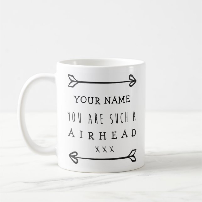 Caneca De Café Mug Engraçado Personalizado - Cabeça de Ar (Esquerda)