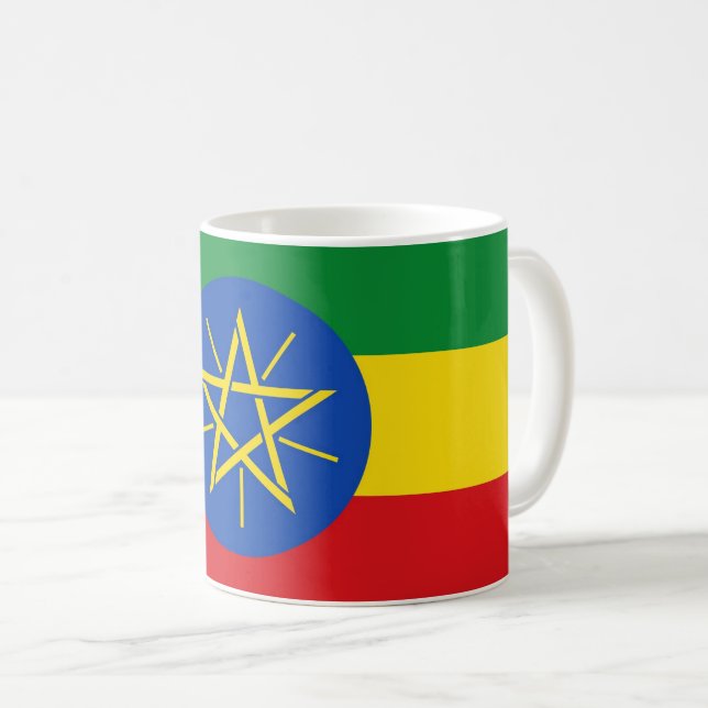 Caneca De Café Mug Ethiopian flag (Frente Esquerda)