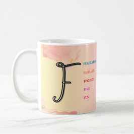 Caneca De Café Mug "F" inicial (11oz)