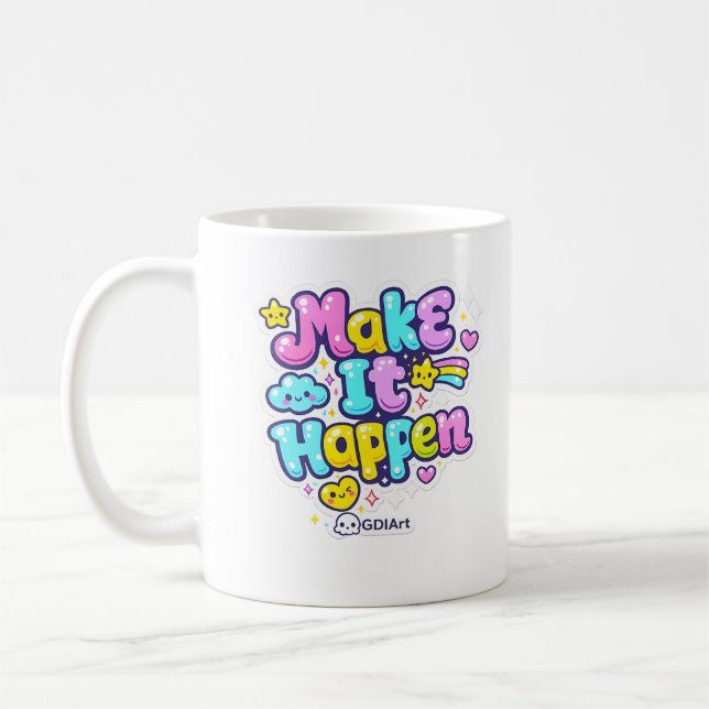 Caneca De Café MUG - Faça Acontecer (Esquerda)