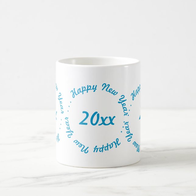 Caneca De Café Mug - Feliz ano novo com Data (Centro)