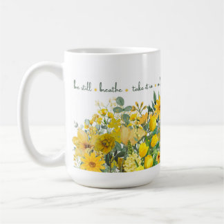 Caneca De Café Mug Floral Amarelo 'Mindful Blooms'
