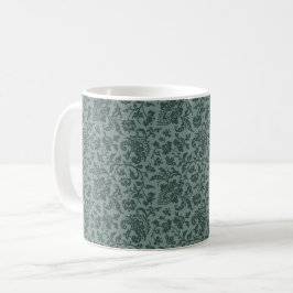 Caneca De Café Mug Floral de Café Verde-Pinheiro 1860