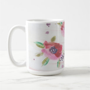 Caneca De Café Mug Floral Grande