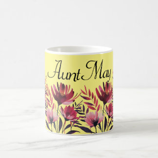 Caneca De Café Mug Floral Personalizado - Mug De Flor Personalizá