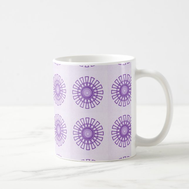 Caneca De Café Mug Floral Retro, Violeta (Direita)