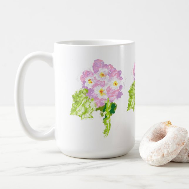 Caneca De Café Mug: Flores Espanholas (Com Donut)