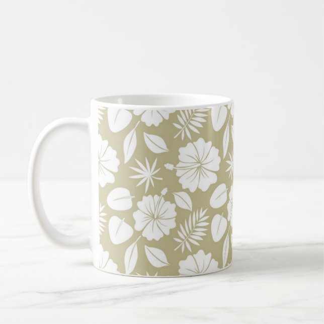 Caneca De Café Mug - Folhas Tropicais1 (Esquerda)