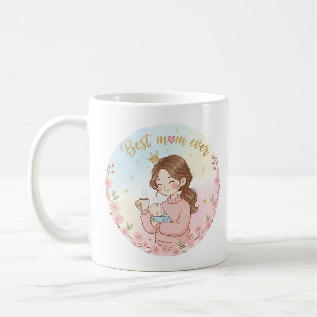 Caneca De Café Mug for best mom ever (Esquerda)