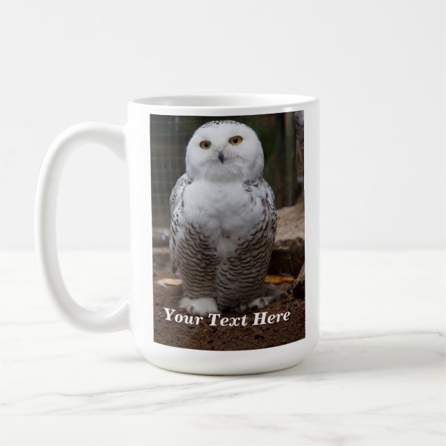 Caneca De Café Mug Fotográfico personalizado de Snowy Owl (Esquerda)