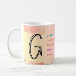 Caneca De Café Mug "G" inicial (11oz)