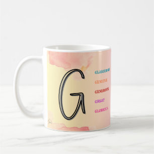 Caneca De Café Mug "G" inicial (11oz)