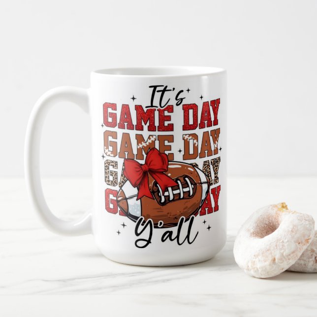 Caneca De Café Mug game day, futbol americano (Com Donut)