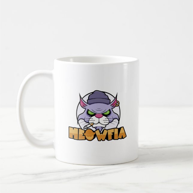 Caneca De Café Mug Gangster Burmeso do Meowfia (Esquerda)