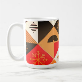 Caneca De Café Mug Geométrico de Natal Moderno