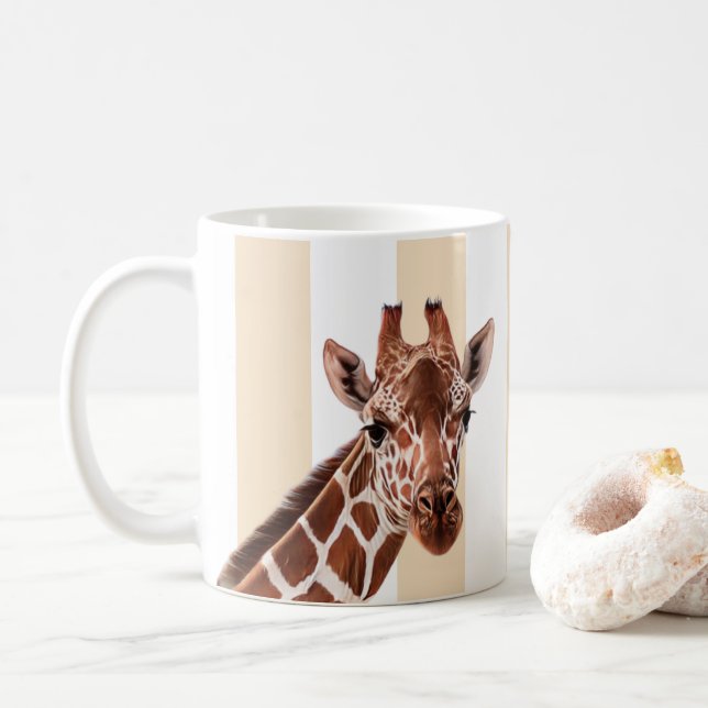 Caneca De Café Mug - Girafa (Com Donut)