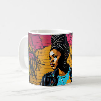 Caneca De Café Mug GRAFFITI ART BLACK WOMEN 05