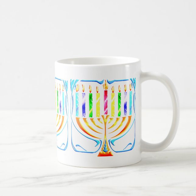 Caneca De Café Mug: Hanukkah Menorah - Chanukah Menorah (Direita)
