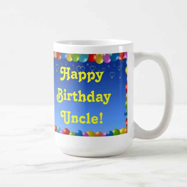 Caneca De Café Mug Happy Birthday Tio (Direita)