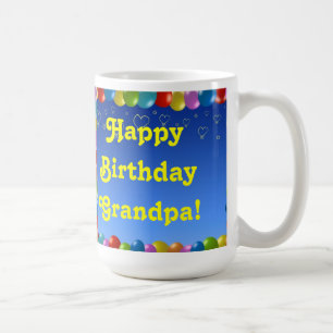 Caneca De Café Mug Happy Birthday Vovô