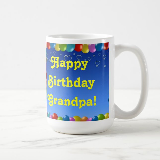 Caneca De Café Mug Happy Birthday Vovô (Direita)