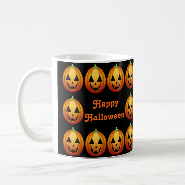 Caneca De Café Mug Happy Halloween Pumpkins (Esquerda)