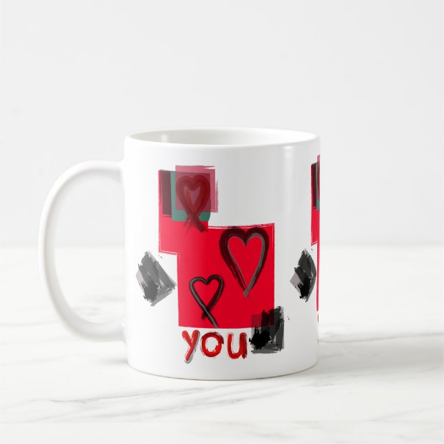 Caneca De Café Mug "Heart On You" Impressão de Nicky Brendon (Esquerda)