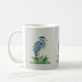 Caneca De Café Mug Heron Azul