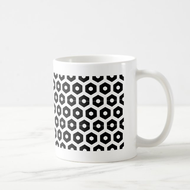 Caneca De Café Mug - hexágonos (Direita)