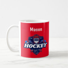 Caneca De Café Mug Hockey Gear - Personalizado - Adicionar Nome #
