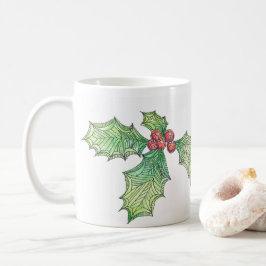 Caneca De Café Mug - Holly Color Sketch