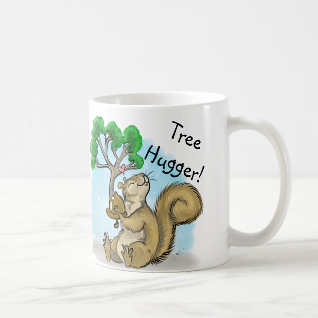 Caneca De Café Mug Hugger de Árvore Esquilo (Direita)