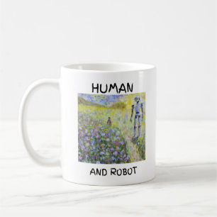 Caneca De Café Mug - Humano e Robô