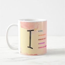 Caneca De Café Mug "I" inicial (11oz)
