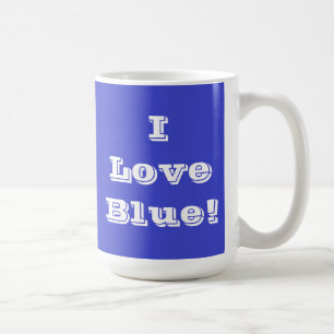 Caneca De Café Mug I Love Blue