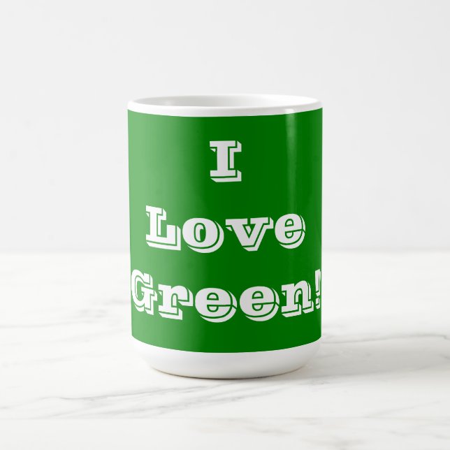 Caneca De Café Mug I Love Green (Centro)