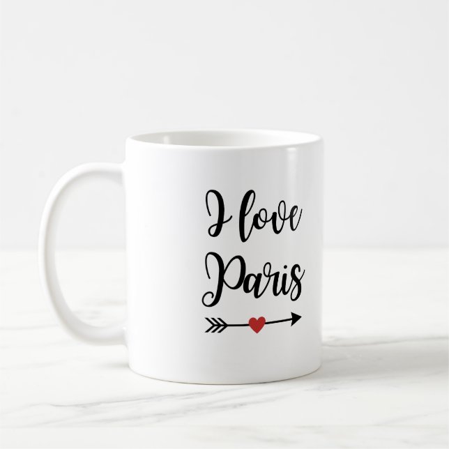 Caneca De Café Mug "I Love Paris" (Esquerda)