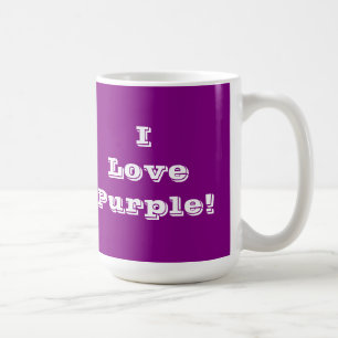 Caneca De Café Mug I Love Purple