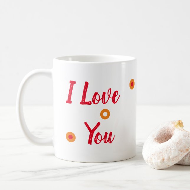 Caneca De Café Mug I Love You (Com Donut)