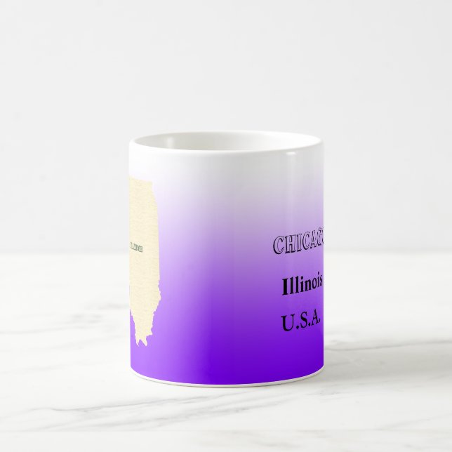 Caneca De Café Mug - Illinois State Mug with City (Centro)