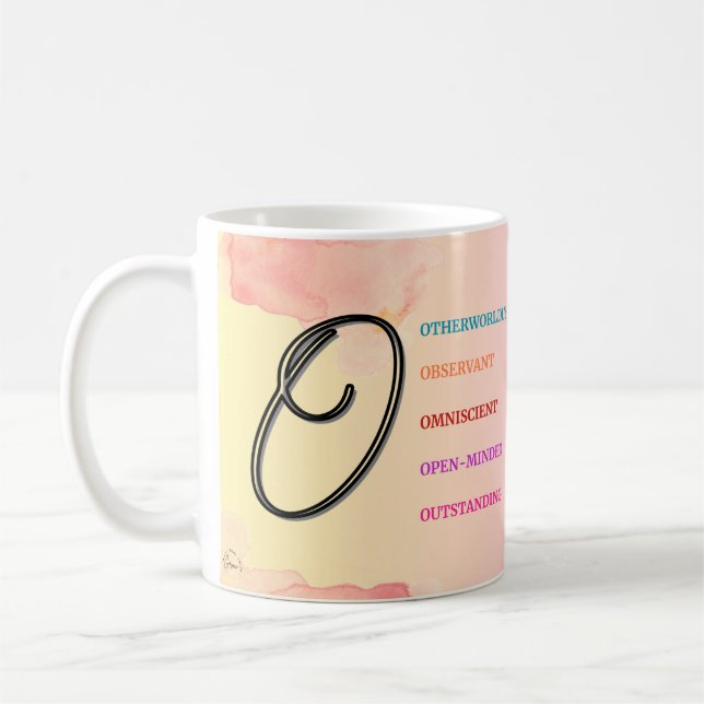 Caneca De Café Mug inicial de "O" (11oz) (Esquerda)