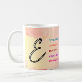 Caneca De Café Mug inicial "E" (11oz)