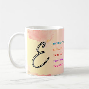 Caneca De Café Mug inicial "E" (11oz)