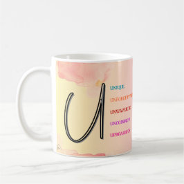 Caneca De Café Mug inicial "U" (11oz)