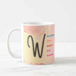 Caneca De Café Mug inicial "W" (11oz)
