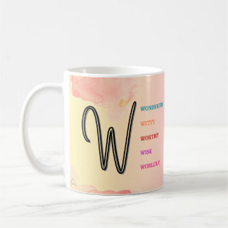 Caneca De Café Mug inicial "W" (11oz)