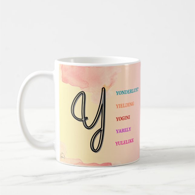 Caneca De Café Mug inicial "Y" (11oz) (Esquerda)